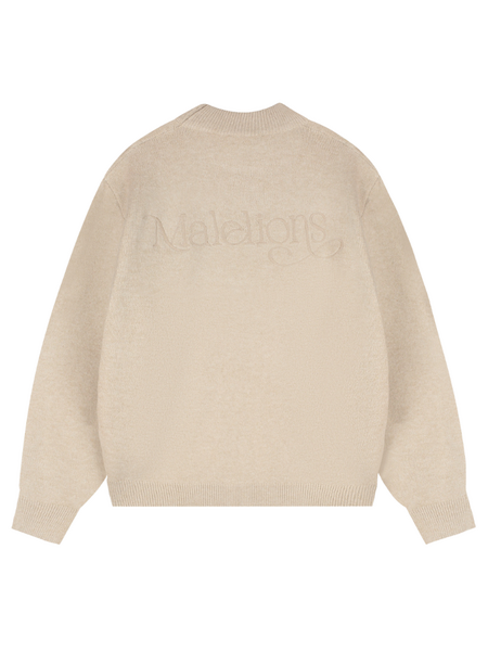 Malelions Women Oversized Knitted Sweater - Sand Malelions Malelions Women Oversized Knitted Sweater - Sand