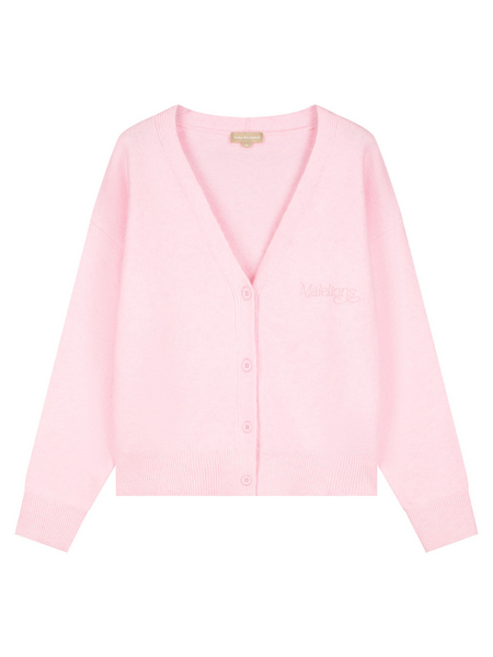 Malelions Malelions Women Oversized Knitted Cardigan - Soft Pink Malelions Women Oversized Knitted Cardigan - Soft Pink