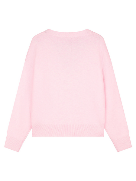 Malelions Malelions Women Oversized Knitted Cardigan - Soft Pink