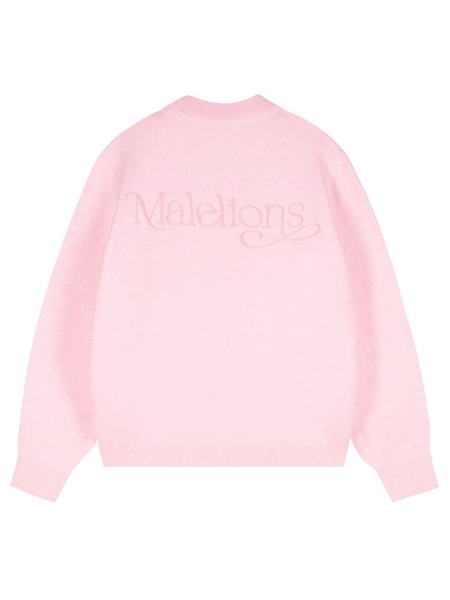 Malelions Women Oversized Knitted Sweater - Soft Pink Malelions Malelions Women Oversized Knitted Sweater - Soft Pink