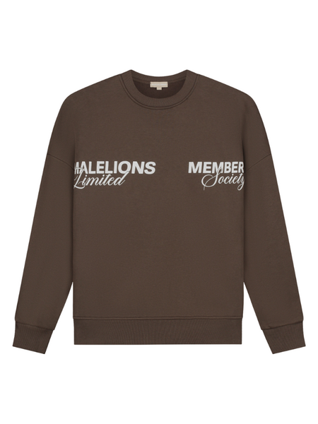 Malelions Women Members Society Sweater - Chocolate