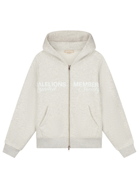 Malelions Malelions Women Members Society Zip Hoodie - Grey Melange Malelions Women Members Society Zip Hoodie - Grey Melange