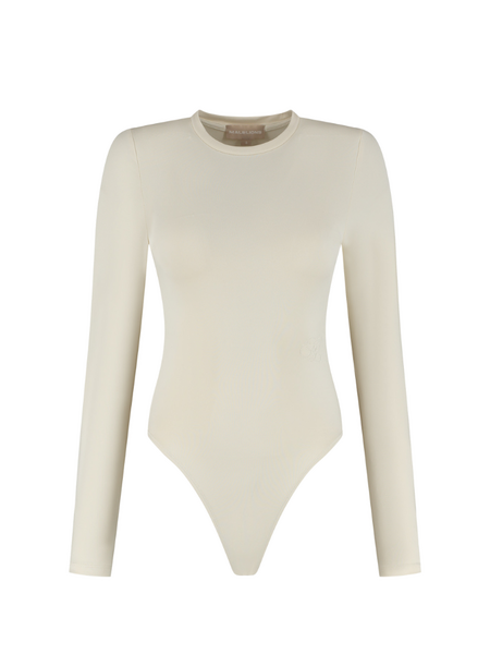 Malelions Malelions Women Crewneck Bodysuit - Cream Malelions Women Crewneck Bodysuit - Cream
