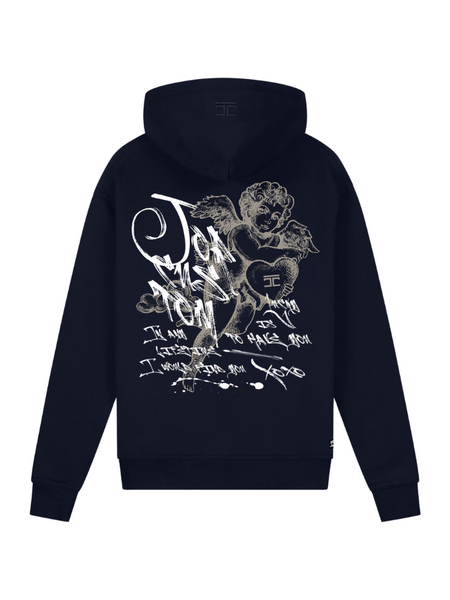 JorCustom JorCustom LoveAngel Slim Fit Hoodie - Navy