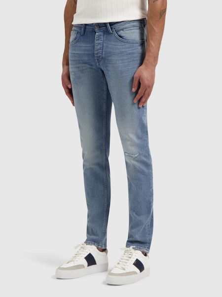 Pure Path Pure Path The Ryan Slim Fit Jeans - Denim Mid Blue