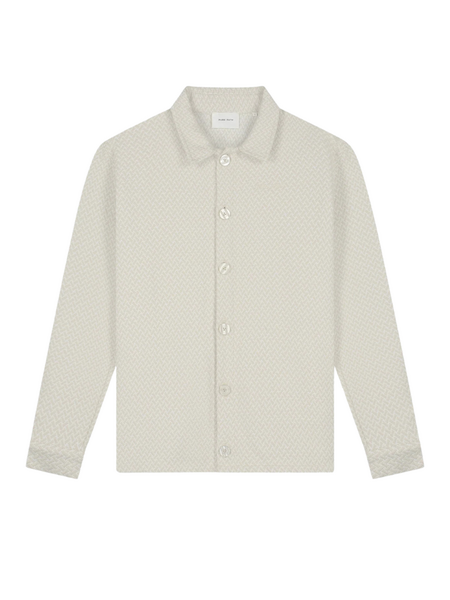 Pure Path Two-Tone Jacquard Overshirt - Sand