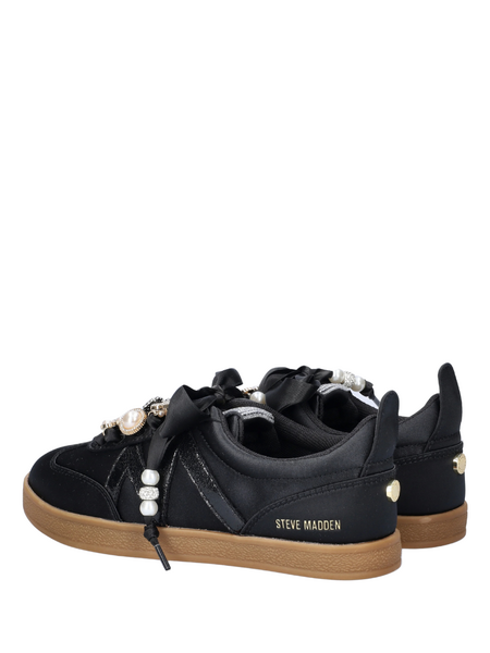 Steve Madden Degree-P Sneaker - Blk Satin Steve Madden Steve Madden Degree-P Sneaker - Blk Satin
