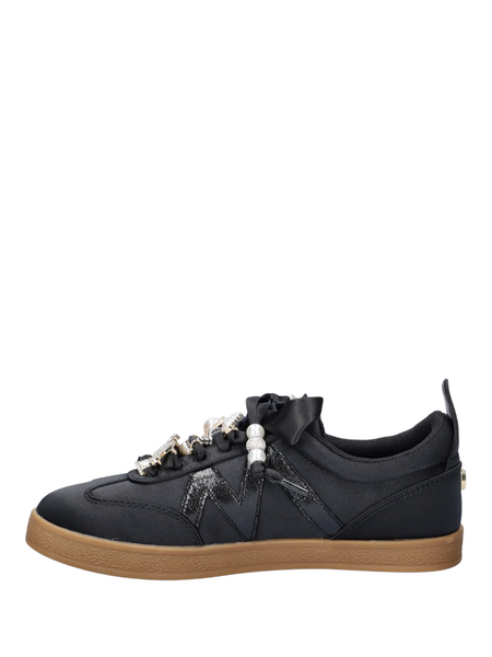 Steve Madden Degree-P Sneaker - Blk Satin Steve Madden Steve Madden Degree-P Sneaker - Blk Satin