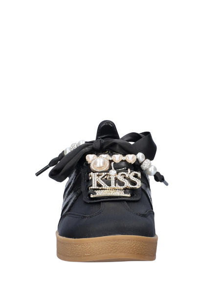 Steve Madden Degree-P Sneaker - Blk Satin Steve Madden Steve Madden Degree-P Sneaker - Blk Satin