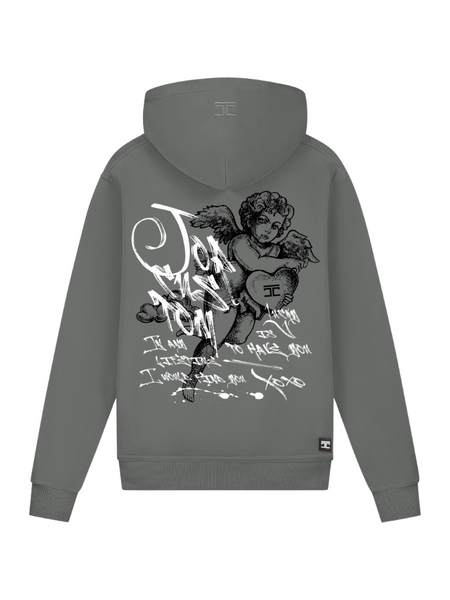 JorCustom JorCustom LoveAngel Slim Fit Hoodie - Dark Grey