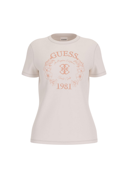 Guess Guess Maddalena CN SS T-Shirt - Cream White