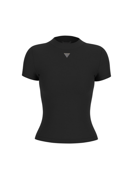 Guess Guess SS Tina Mock Neck Top - Jet Black