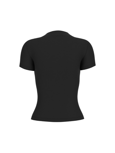 Guess Guess SS Tina Mock Neck Top - Jet Black