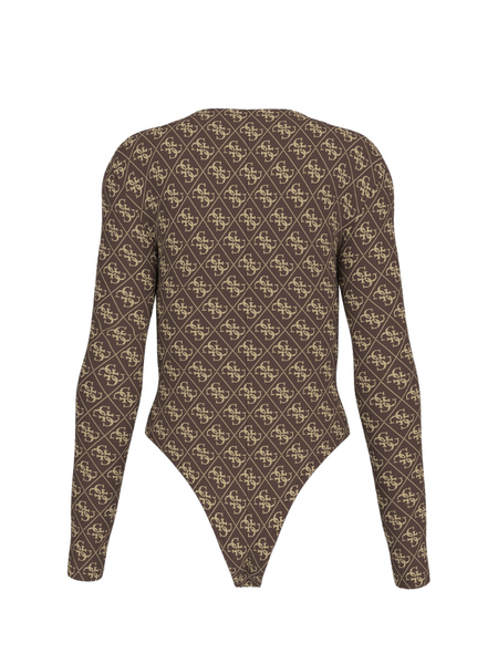 Guess LS Teodora Logo Body - Dark Coffee Guess Guess LS Teodora Logo Body - Dark Coffee