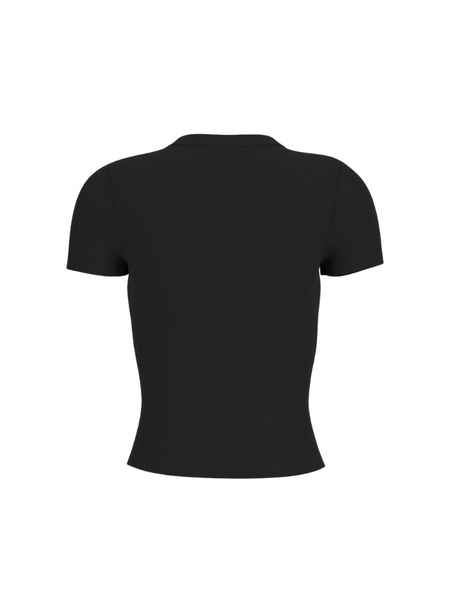 Guess Guess SS CN Studs Cropped Top - Jet Black