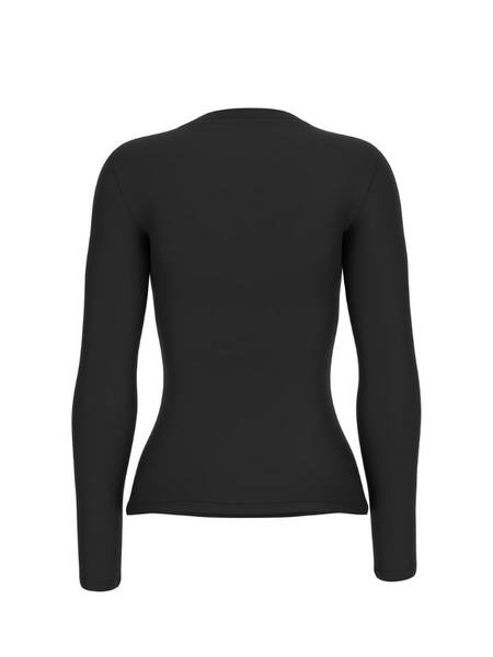 Guess Guess LS CN Guess Script Longsleeve T-Shirt - Jet Black