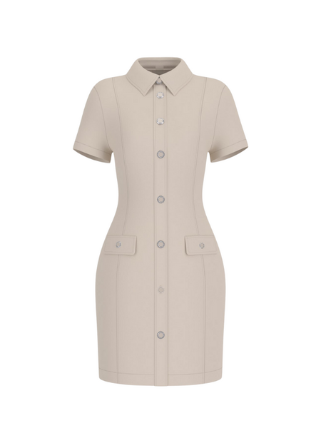 Guess Guess SS Olga Chemisier Dress - Light Oak