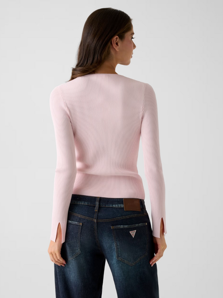 Guess Guess LS CN Stella Cardi Vest - Delicate Pink