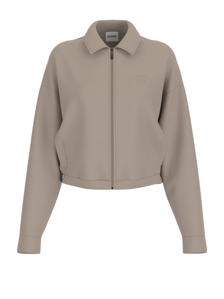 Guess Annie Crop Full Zip Jacket - Totally Taupe