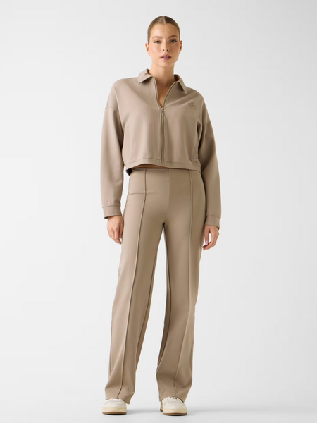 Guess Annie Crop Full Zip Jacket - Totally Taupe Guess Guess Annie Crop Full Zip Jacket - Totally Taupe