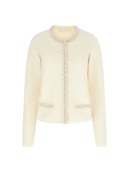 Guess LS CN Raina Cardi Vest - Cream White