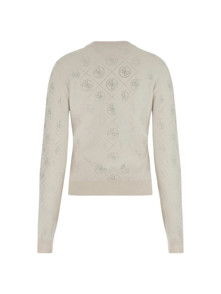 Guess Guess LS CN Rhinestone 4G Sweater - Wind Cloud