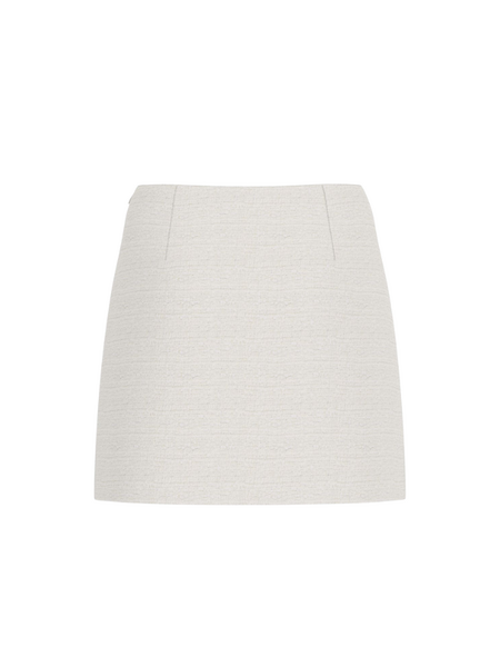 Guess Guess Clotilde Mini Tweed Skirt - Cream White