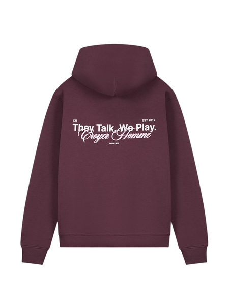 Croyez Croyez Talk And Play Zip Hoodie - Burgundy