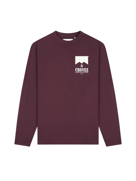 Croyez Croyez Maison Fumes Longsleeve - Burgundy Croyez Maison Fumes Longsleeve - Burgundy