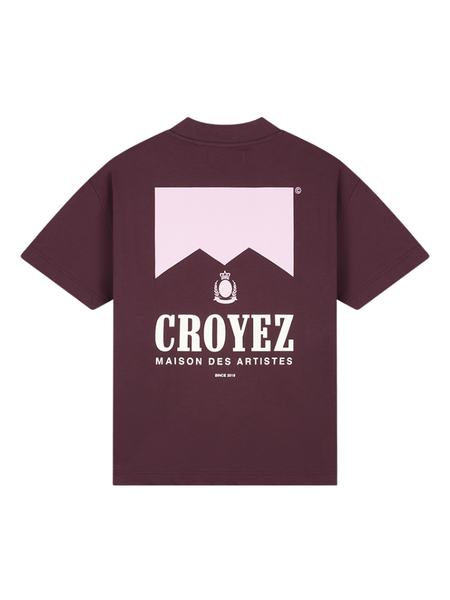 Croyez Croyez Maison Fumes T-Shirt - Burgundy