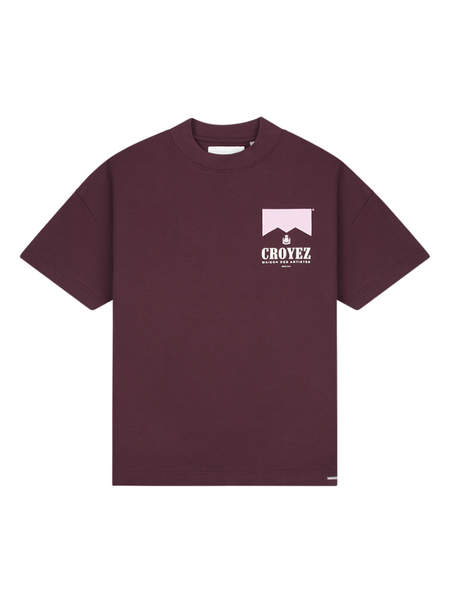 Croyez Croyez Maison Fumes T-Shirt - Burgundy Croyez Maison Fumes T-Shirt - Burgundy