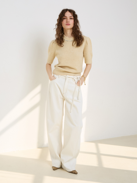 Josh V Josh V Franka Top - Light Beige Melange