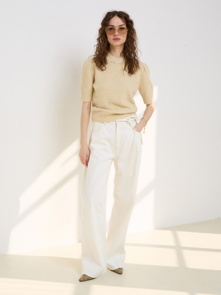 Josh V Josh V Franka Top - Light Beige Melange