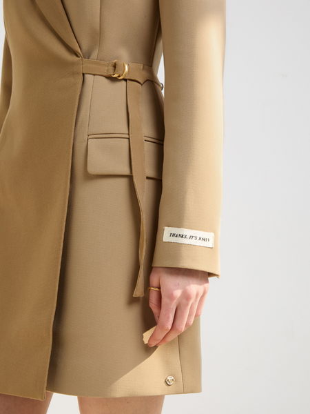 Josh V Josh V Fayollah Dress - Khaki Light Camel