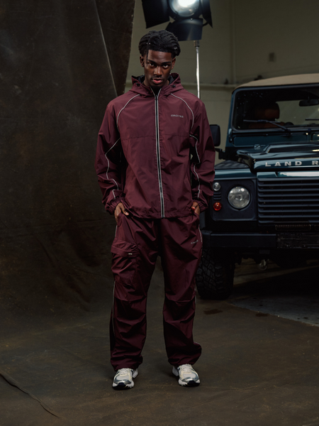 Croyez Croyez Parachute Ripstop Jacket - Burgundy