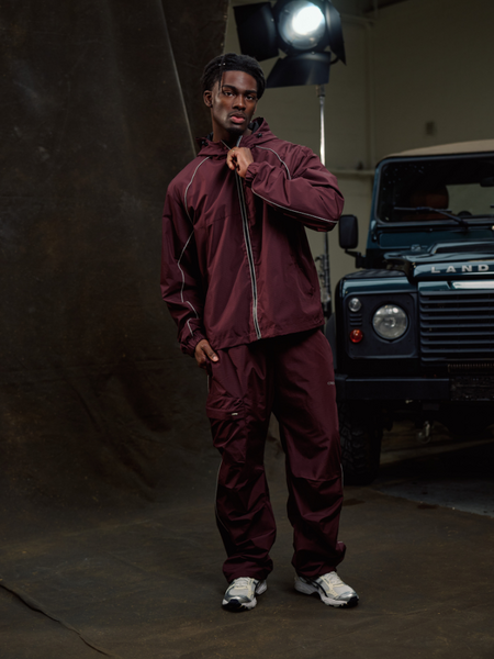 Croyez Croyez Parachute Ripstop Jacket - Burgundy