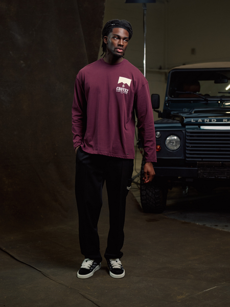 Croyez Croyez Maison Fumes Longsleeve - Burgundy