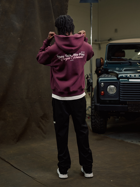 Croyez Croyez Talk And Play Zip Hoodie - Burgundy