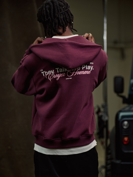 Croyez Croyez Talk And Play Zip Hoodie - Burgundy
