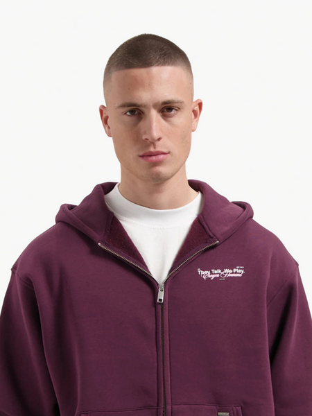 Croyez Croyez Talk And Play Zip Hoodie - Burgundy
