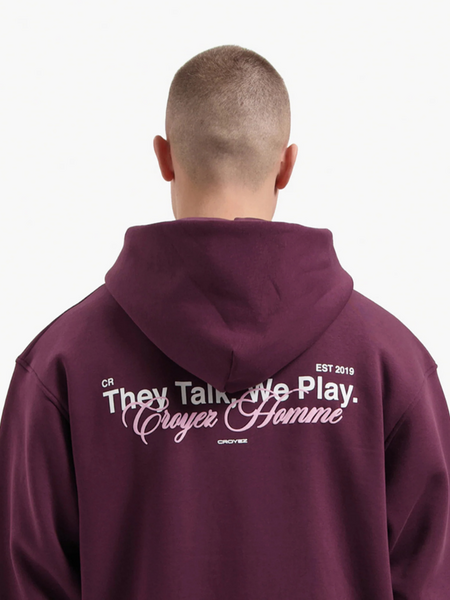 Croyez Croyez Talk And Play Zip Hoodie - Burgundy