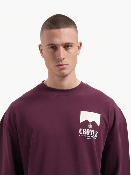 Croyez Croyez Maison Fumes Longsleeve - Burgundy