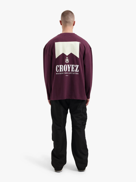 Croyez Croyez Maison Fumes Longsleeve - Burgundy