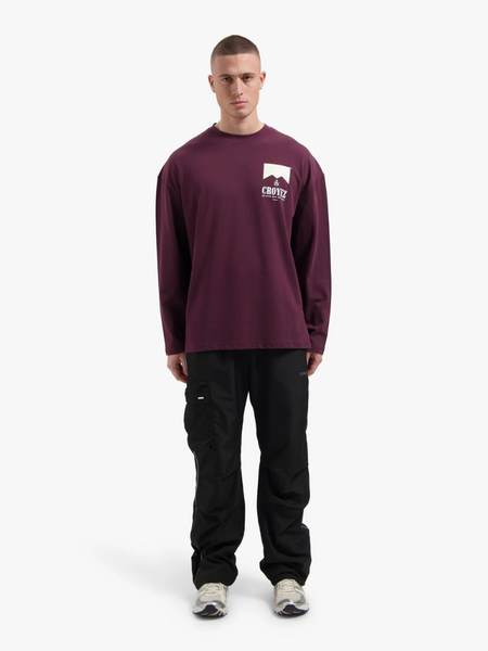 Croyez Croyez Maison Fumes Longsleeve - Burgundy