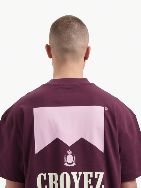 Croyez Croyez Maison Fumes T-Shirt - Burgundy