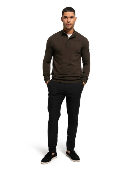 Malelions Malelions Knitted Quarter Zip - Vintage Green