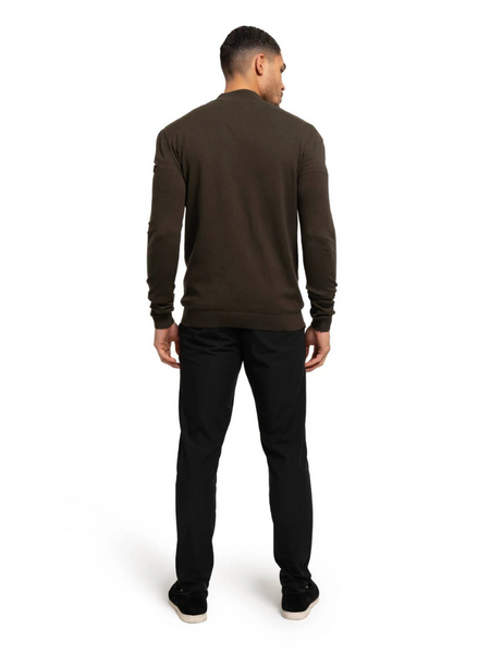 Malelions Malelions Knitted Quarter Zip - Vintage Green