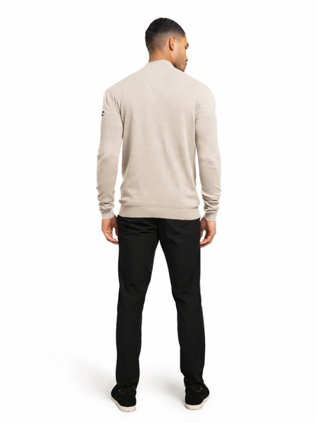 Malelions Malelions Knitted Quarter Zip - Light Taupe