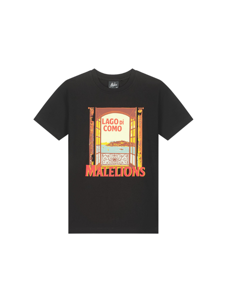 Malelions Kids Relaxed Lago Di Como T-Shirt - Black