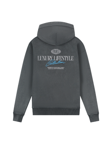 Malelions Malelions Kids Relaxed Lifestyle Zip Hoodie - Acid Wash